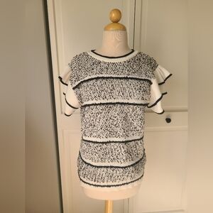 Chic Black and White Knit Top